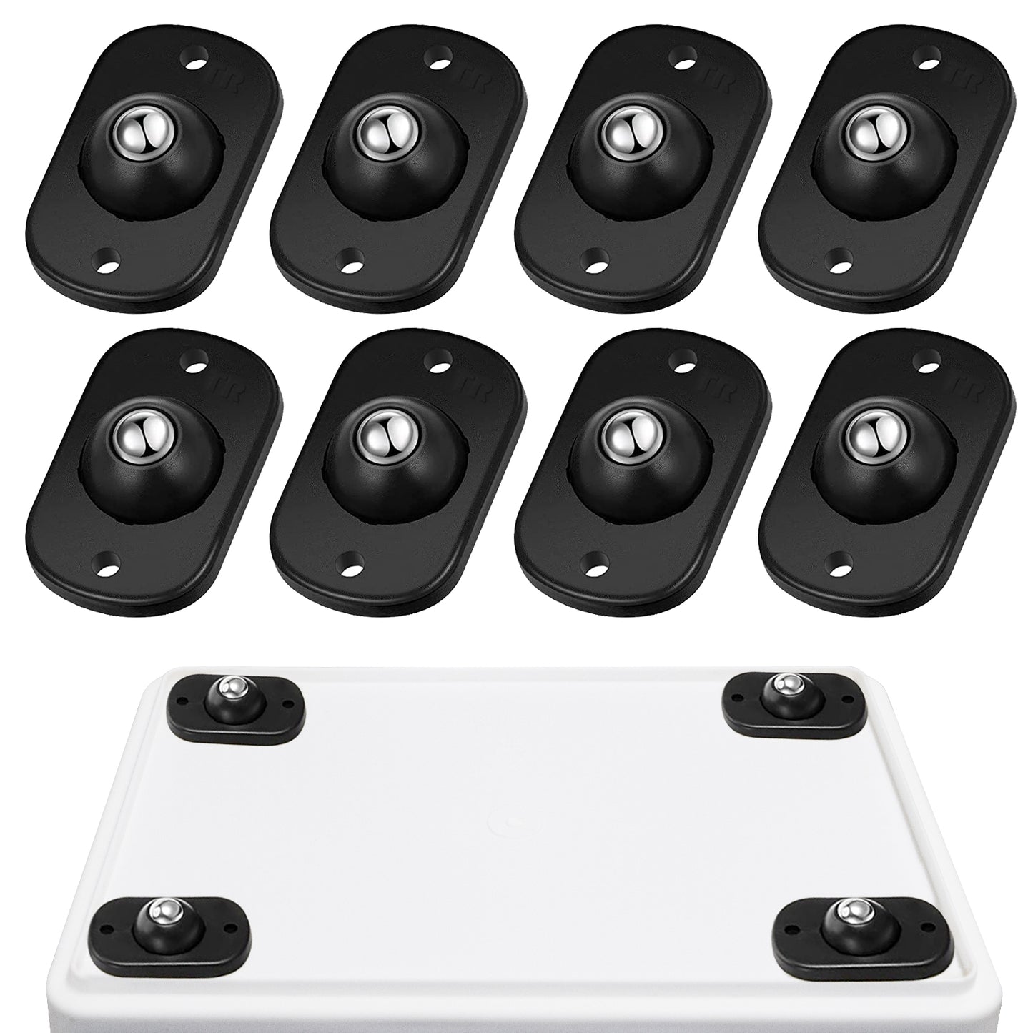 Self Adhesive Caster Wheels,Appliance Rollers for Kitchen Appliances,360°Swivel Mini Universal Wheel Roller Casters,Sticky Pulley for Trash Can,Storage Box,Small Furniture