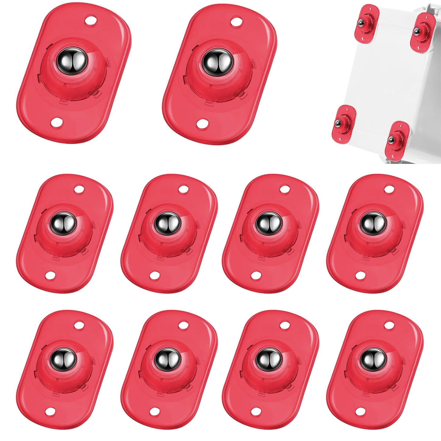 Self Adhesive Caster Wheels,Appliance Rollers for Kitchen Appliances,360°Swivel Mini Universal Wheel Roller Casters,Sticky Pulley for Trash Can,Storage Box,Small Furniture