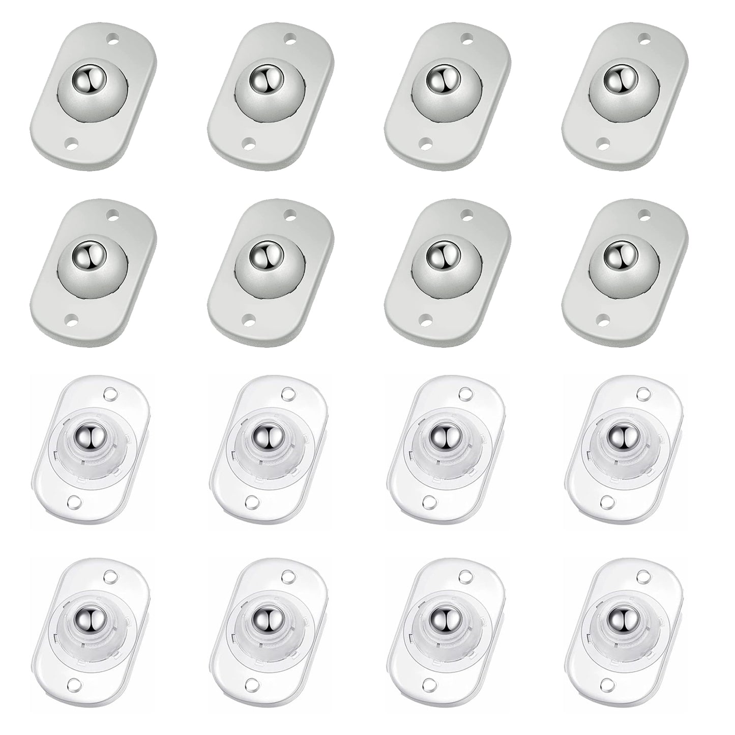 Self Adhesive Caster Wheels,Appliance Rollers for Kitchen Appliances,360°Swivel Mini Universal Wheel Roller Casters,Sticky Pulley for Trash Can,Storage Box,Small Furniture