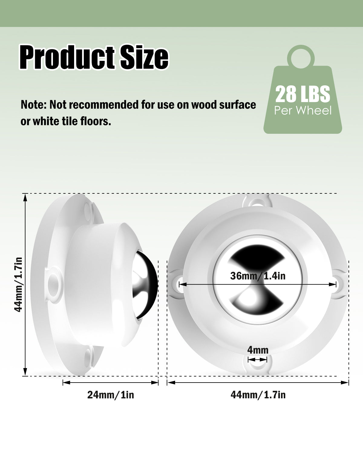 Self Adhesive Caster Wheels,Appliance Rollers for Kitchen Appliances,360°Swivel Mini Universal Wheel Roller Casters for Storage Box,Small Furniture