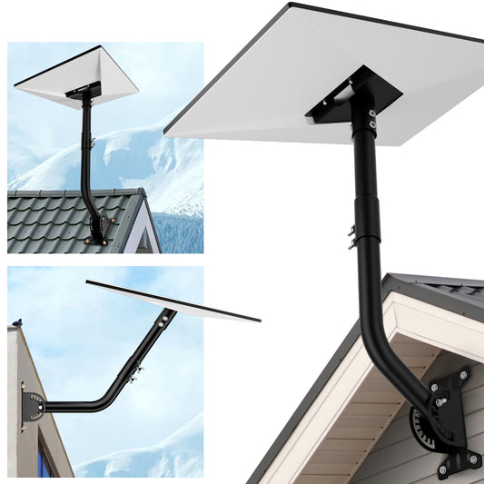 Starlink Gen 3 Mount, Adjustable Starlink Mounting Kit Compatible with Starlink V3 Standard Dish, Starlink Pole Mount+Starlink Gen 3 Pipe Adapter, Starlink V3 Wall Mount/Roof Mount Eave