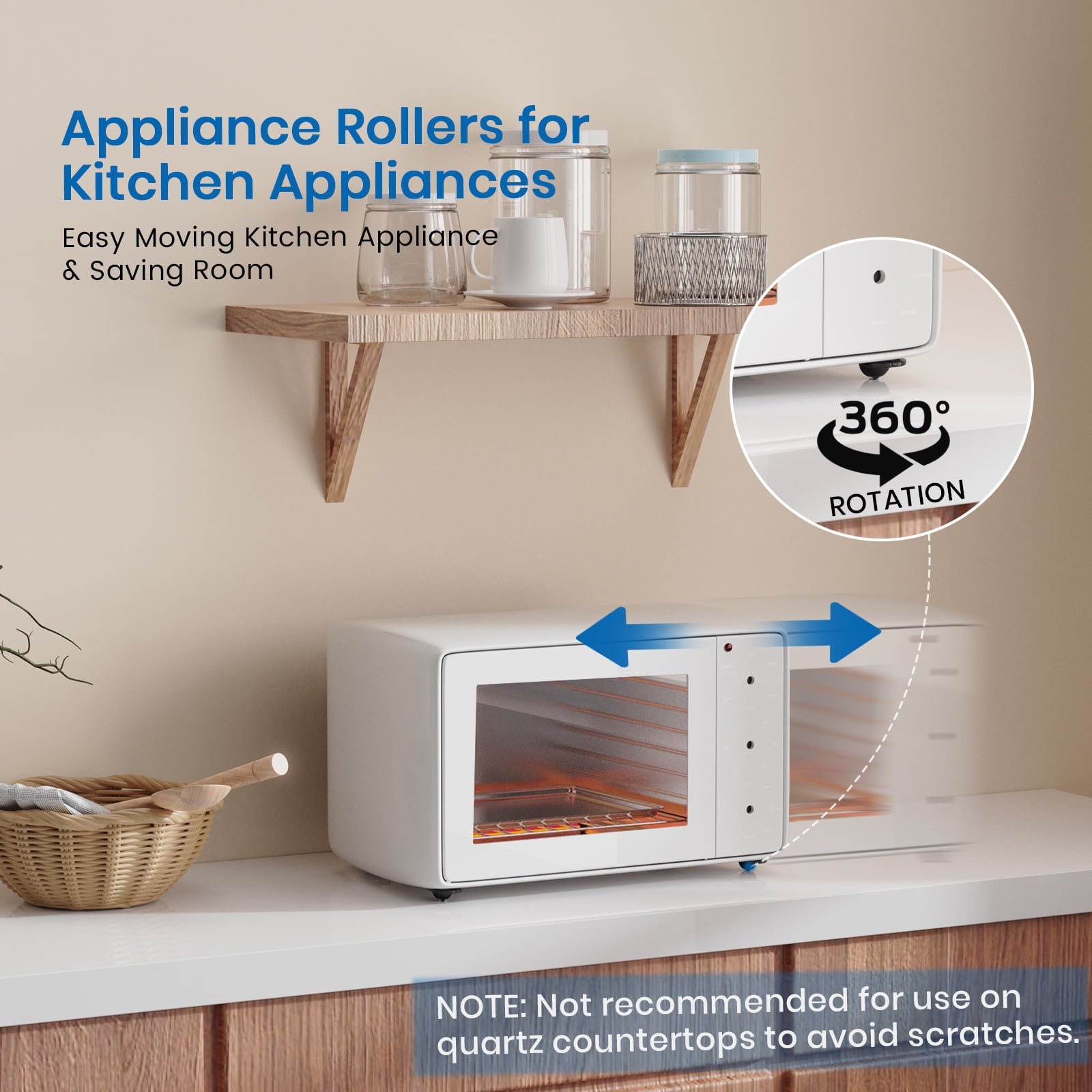 Self Adhesive Caster Wheels,Appliance Rollers for Kitchen Appliances,360°Swivel Mini Universal Wheel Roller Casters,Sticky Pulley for Trash Can,Storage Box,Small Furniture (8,Black-Swivel)